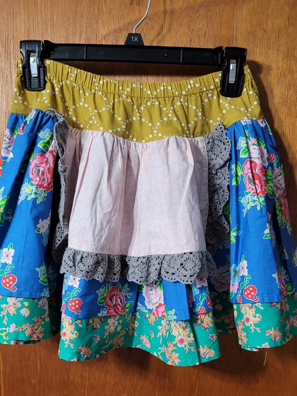Girls Mustard Pie Cotton Ruffled Skirt Size 10 (1060)